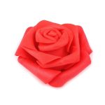 habrózsa / polifoam rózsa fej, PIROS (6 cm) - DARABRA!