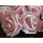 habrózsa / polifoam rózsa fej, VILÁGOS RÓZSASZÍN / BABARÓZSASZÍN (6 cm) - DARABRA!