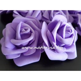 habrózsa / polifoam rózsa fej, LILA (6 cm) - DARABRA!