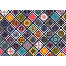   Filc, barkácsfilc anyag A4 (~ 20*30 cm) DEKOR mintás - PATCHWORK / MANDALA (puha filc)