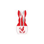 Filc, barkácsfilc anyag A4 (~ 20*30 cm) HÚSVÉTI mintás - evőeszköz tartó alap - NYÚL / NYUSZI, piros, pöttyös / pettyes