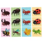Filc, barkácsfilc anyag A4 (~ 20*30 cm) MEMÓRIA játék / kártya alap - BOGARAK / BOGÁRKÁK