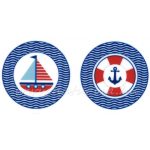 filc, barkácsfilc anyag A4 (~ 20*30 cm) NYÁRI – NAVY / HAJÓ / VILÁGÍTÓTORONY körökben