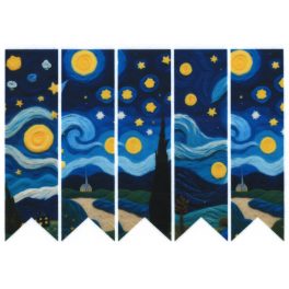   filc, barkácsfilc anyag A4 (~ 20*30 cm) KÖNYVJELZŐ - nemezelt hatású - nyár, CSILLAGOS ÉJ / ÉGBOLT