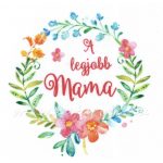 Filc, barkácsfilc anyag A4 (~ 20*30 cm) minta HÍMZŐKERETBE - virágos minta / "A LEGJOBB MAMA" felirattal