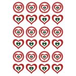 Filc, barkácsfilc anyag A4 (~ 20*30 cm) MAGYAROS - KOKÁRDA alapok szivekkel