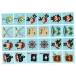 Filc, barkácsfilc anyag A4 (~ 20*30 cm) MEMÓRIA játék / kártya alap - KALÓZOK