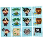 Filc, barkácsfilc anyag A4 (~ 20*30 cm) MEMÓRIA játék / kártya alap - KALÓZOK