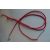 Fonott bőr nyaklánc szerelékkel, PIROS 3 mm*42 (50) cm