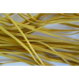 Szintetikus bőrszál, MUSTÁRSÁRGA 2 mm*95 cm
