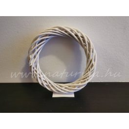   Fonott vessző koszorú alap, koszorúalap VESSZŐ (15 cm) FEHÉR