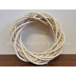   Fonott vessző koszorú alap, koszorúalap VESSZŐ (20 cm) KRÉM 