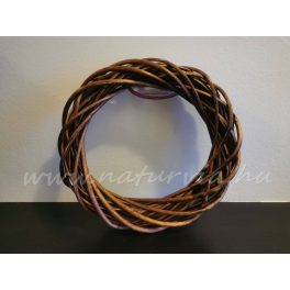   Fonott vessző koszorú alap, koszorúalap VESSZŐ (20 cm) BARNA / SÖTÉTBARNA 