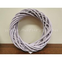   Fonott vessző koszorú alap, koszorúalap VESSZŐ (25 cm) HALVÁNY, PASZTELL LILA