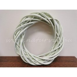   Fonott vessző koszorú alap, koszorúalap VESSZŐ (25 cm) HALVÁNY, PASZTELL ZÖLD
