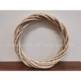   Fonott vessző koszorú alap, koszorúalap VESSZŐ (25 cm) NATÚR - keskeny változat