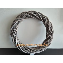   Fonott vessző koszorú alap, koszorúalap VESSZŐ (40 cm) SZÜRKE