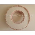 szőrmés / műszőrmével bevont hungarocell félkoszorú alap, koszorúalap (25 cm) RÓZSASZÍN