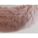 szőrmés / műszőrmével bevont hungarocell félkoszorú alap, koszorúalap (25 cm) RÓZSASZÍN