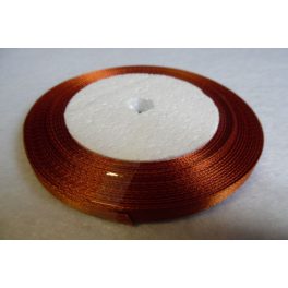 Szatén szalag, 6 mm (méterre) BRONZBARNA