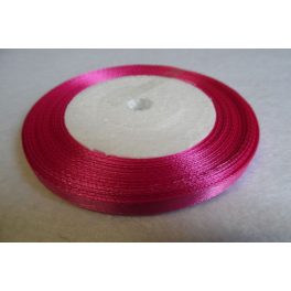 Szatén szalag, 6 mm (méterre) SÖTÉT RÓZSASZÍN