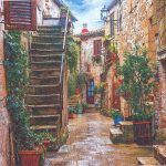 szalvéta, utcarészlet, NYÁR