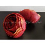 selyemvirág, BOGLÁRKA virágfej, NAGY (6 cm) - SÖTÉT NARANCS / PIROS