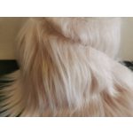 prémium műszőrme tekercs (például manószakállnak) 10 cm * 1,5 méter, PÚDERRÓZSASZÍN