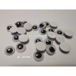 Mozgó szem 6 mm, ÖNTAPADÓS