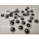 Mozgó szem 8 mm, ÖNTAPADÓS