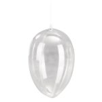 műanyag (akril) forma, 2 részes, átlátszó / áttetsző TOJÁS (12 cm)
