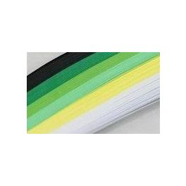   quilling papírcsíkok, papírcsík készlet - ZÖLD árnyalatok (300 db, 18 cm * 5 mm)