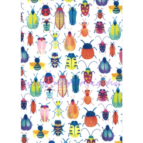filc, barkácsfilc anyag A4 (~ 20*30 cm) mintás - BOGARAK / ROVAROK