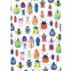 filc, barkácsfilc anyag A4 (~ 20*30 cm) mintás - BOGARAK / ROVAROK