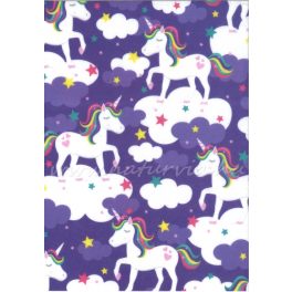   filc, barkácsfilc anyag A4 (~ 20*30 cm) mintás - UNIKORNIS / UNICORN