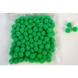 Pom-pom csomag 7 mm, SÖTÉTZÖLD / ZÖLD (50 db / csomag)