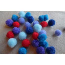 Pom-pom csomag 10 mm, VEGYES (10 db / csomag)