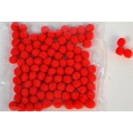 Pom-pom csomag 10 mm, PIROS (50 db / csomag)