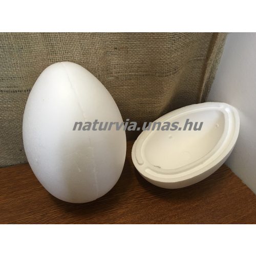polisztirol (hungarocell) tojás, 22,5 cm KÉTRÉSZES, SZÉTSZEDHETŐ