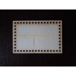  kosár, tároló vagy táska alap fából (lézervágott, rétegelt lemez), TÉGLALAP (15*10 cm), KÖZEPES