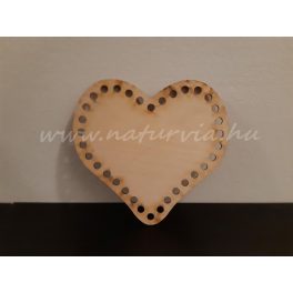   kosár, tároló vagy táska alap fából (lézervágott, rétegelt lemez), SZÍV (16,5*16 cm), KICSI