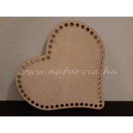   kosár, tároló vagy táska alap fából (lézervágott, rétegelt lemez), SZÍV (25*24 cm), KICSI