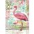 decoupage (dekupázs) rizspapír, RÓZSASZÍN FLAMINGÓ (DFSA4273)