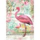 decoupage (dekupázs) rizspapír, RÓZSASZÍN FLAMINGÓ (DFSA4273)