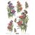 decoupage (dekupázs) rizspapír - piros, bordó és lila VIRÁG (R0390)