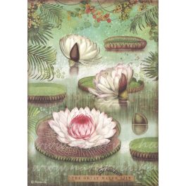   decoupage (dekupázs) rizspapír, VIRÁGOK - AMAZÓNIA VÍZILILIOM (DFSA4529) 