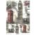 decoupage (dekupázs) rizspapír, ANGLIAI UTAZÁS - LONDON - BIG BEN, TOWER BRIDGE, telefonfülke  (R841)