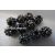 Shamballa strassz gyöngy 10 mm, EZÜST-FEKETE