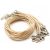 Fonott zsinór/szál szerelékkel, nyaklánc delfinkapoccsal, KRÉM / BÉZS / BEIGE 1,5 mm*45 (50) cm