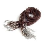 Viaszos / viaszolt szál szerelékkel, nyaklánc delfinkapoccsal, KÁVÉBARNA 1,5 mm*45 (50) cm
